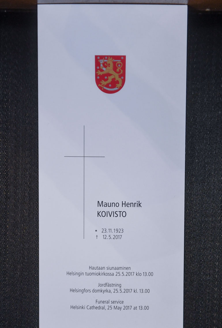 Mauno Koivisto hautajaiset ohjelma moka