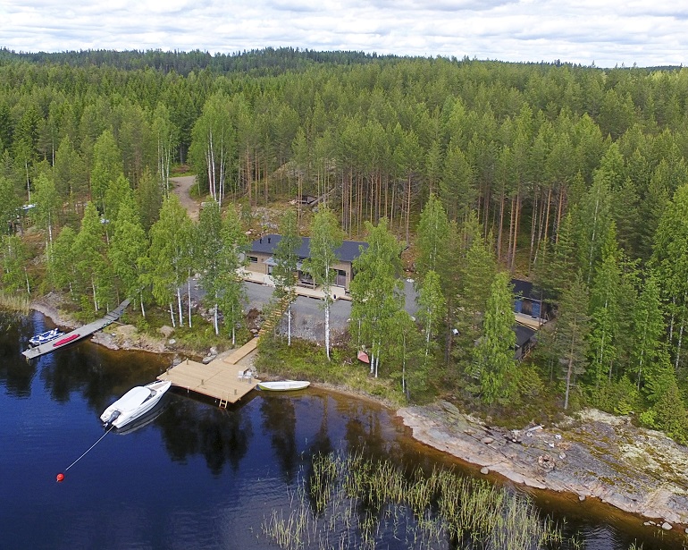 Villen mökki ilmasta.