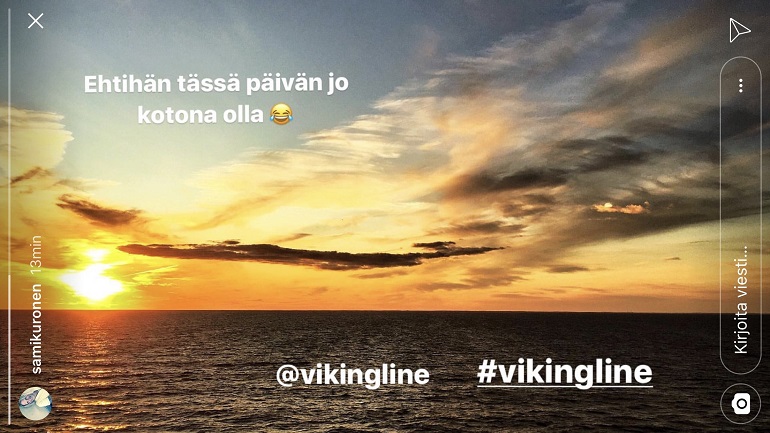 Sami hehkutti reissua Instagramissa.