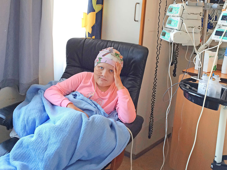 Vuosien saatossa Amalie tottui käymään myös koulua lastensairaalassa.