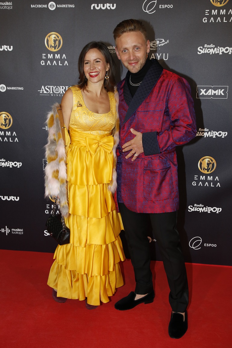 Reino ja Maria Nordin Emma-gaalassa.