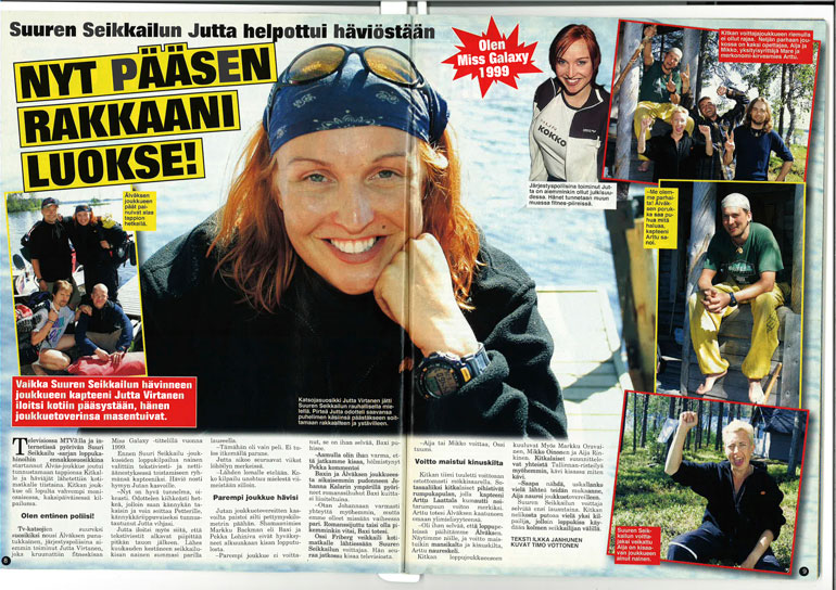 SEISKA 27/2001 Suuri seikkailu -ohjelmassa yleisösuosikki kertoi Seiskalle odottavansa kisan jälkeen eniten soittoa uudelle kullalleen Petterille.