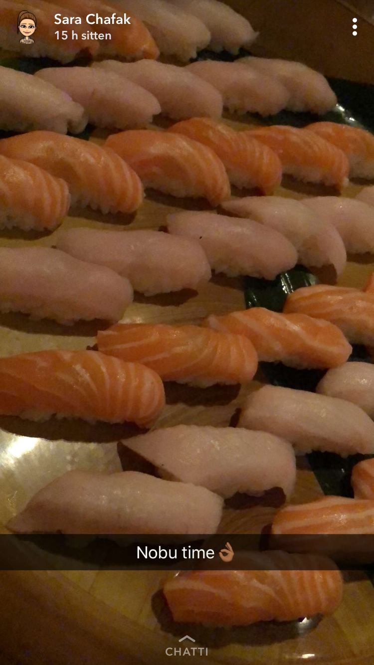 ...ja samainen sushi maistui Sarallekin.