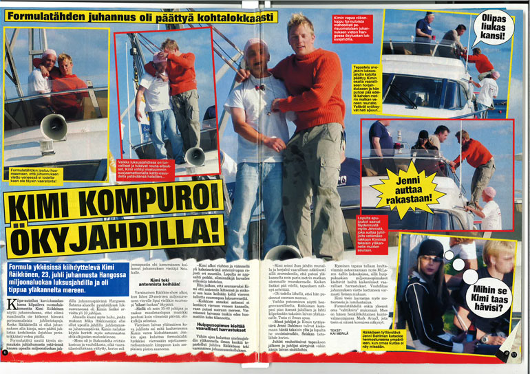 SEISKA 26/2003 Kimin juhannusjuhlat olivat päättyä hassusti, kun hän tipahti pää edellä ökyjahdin kannelta.