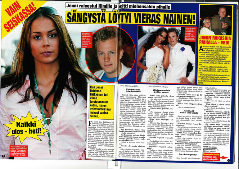 Jenni Dahlman löysi Kimin sängystä vieraan naisen kanssa.