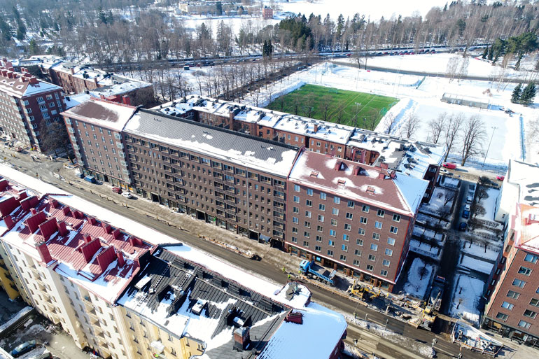 Jarkon perheen koti sijaitsee aivan Helsingin ydinkeskustan tuntumassa.