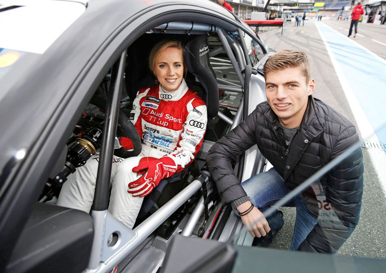 Max Verstappen ja tyttöystävä.