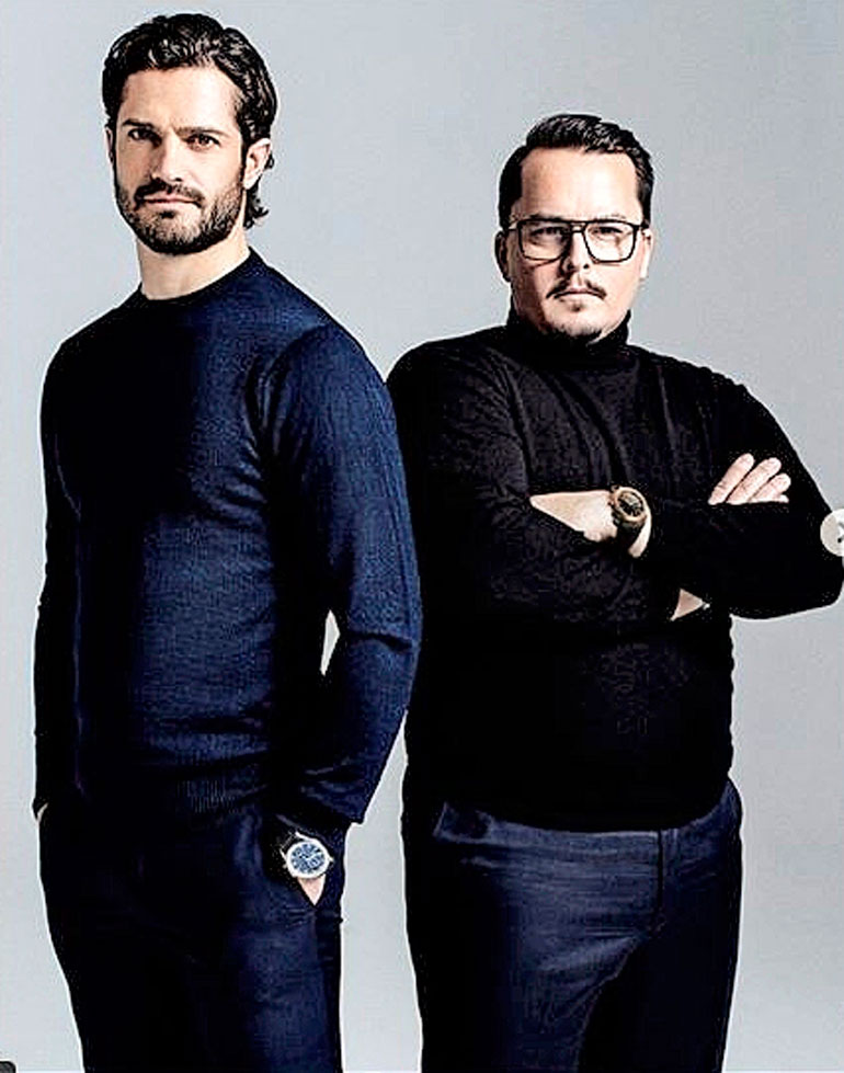 Ruotsin prinssi Carl Philip ja Oscar Kylberg