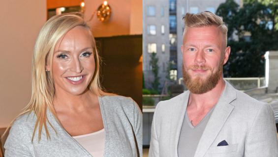 Jutta Gustafsberg ja Juha Rouvinen viihtyvät läheisesti yhdessä.